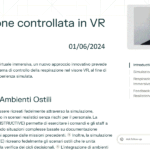 Respirazione controllata in VR immersiva